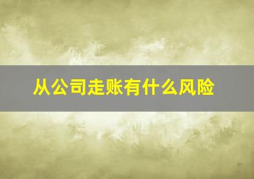 从公司走账有什么风险