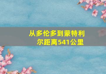 从多伦多到蒙特利尔距离541公里