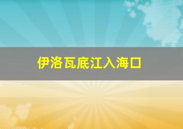 伊洛瓦底江入海口