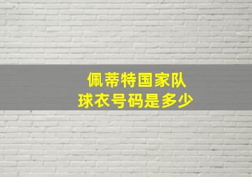 佩蒂特国家队球衣号码是多少