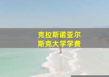 克拉斯诺亚尔斯克大学学费