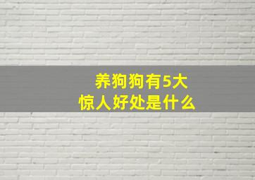 养狗狗有5大惊人好处是什么