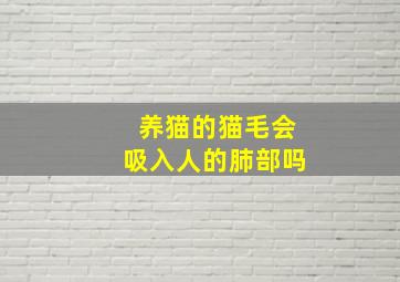 养猫的猫毛会吸入人的肺部吗