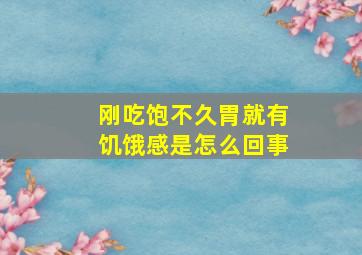 刚吃饱不久胃就有饥饿感是怎么回事