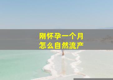 刚怀孕一个月怎么自然流产