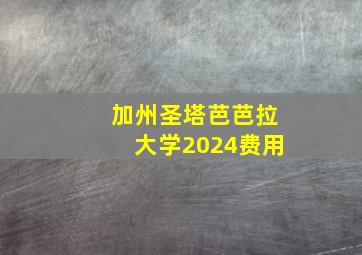 加州圣塔芭芭拉大学2024费用