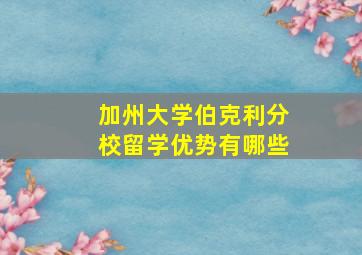 加州大学伯克利分校留学优势有哪些