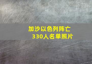 加沙以色列阵亡330人名单照片