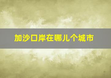 加沙口岸在哪儿个城市