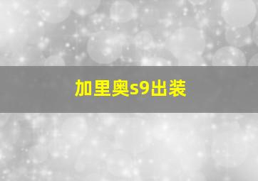 加里奥s9出装