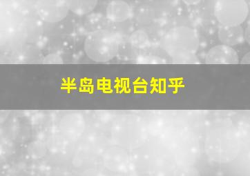 半岛电视台知乎