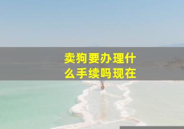 卖狗要办理什么手续吗现在