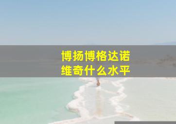 博扬博格达诺维奇什么水平