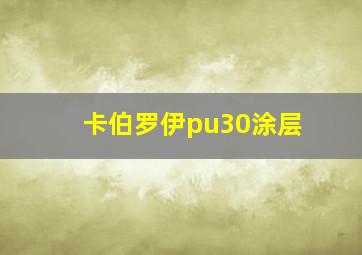 卡伯罗伊pu30涂层