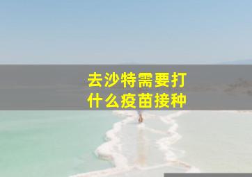 去沙特需要打什么疫苗接种