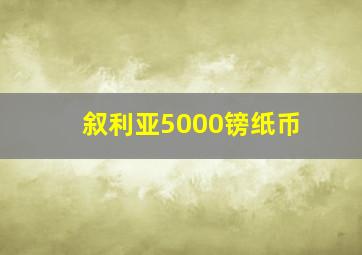 叙利亚5000镑纸币