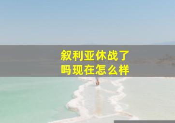 叙利亚休战了吗现在怎么样