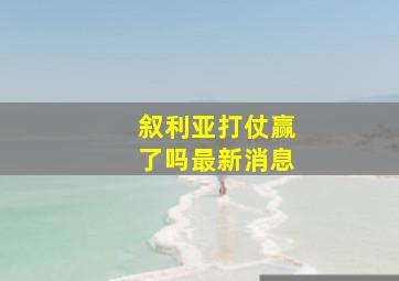 叙利亚打仗赢了吗最新消息