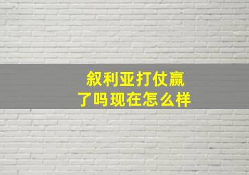 叙利亚打仗赢了吗现在怎么样