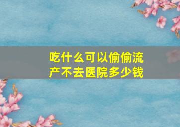 吃什么可以偷偷流产不去医院多少钱