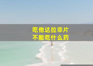 吃他达拉非片不能吃什么药