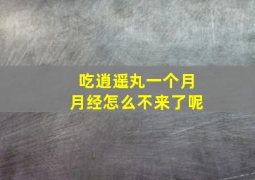 吃逍遥丸一个月月经怎么不来了呢