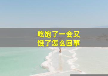 吃饱了一会又饿了怎么回事