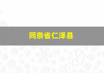 同奈省仁泽县