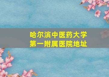 哈尔滨中医药大学第一附属医院地址