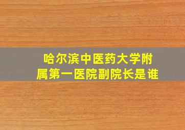 哈尔滨中医药大学附属第一医院副院长是谁