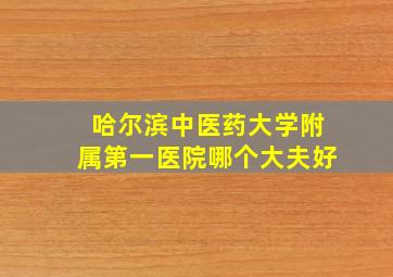 哈尔滨中医药大学附属第一医院哪个大夫好