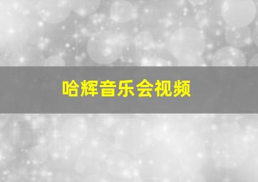 哈辉音乐会视频