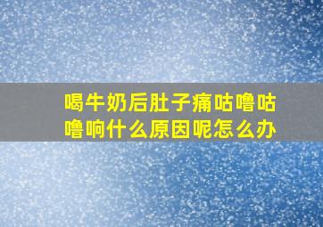 喝牛奶后肚子痛咕噜咕噜响什么原因呢怎么办