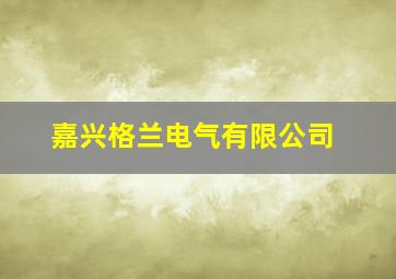 嘉兴格兰电气有限公司