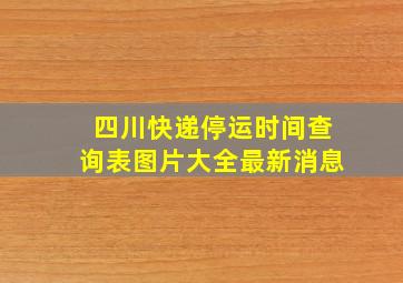 四川快递停运时间查询表图片大全最新消息