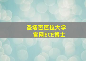 圣塔芭芭拉大学官网ECE博士