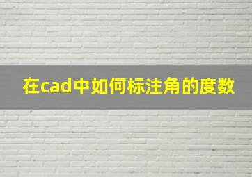 在cad中如何标注角的度数