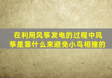 在利用风筝发电的过程中风筝是靠什么来避免小鸟相撞的