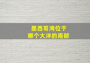 墨西哥湾位于哪个大洋的南部