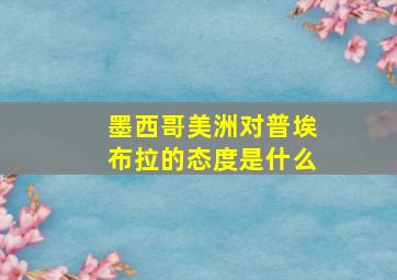 墨西哥美洲对普埃布拉的态度是什么