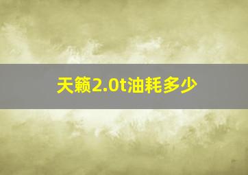 天籁2.0t油耗多少