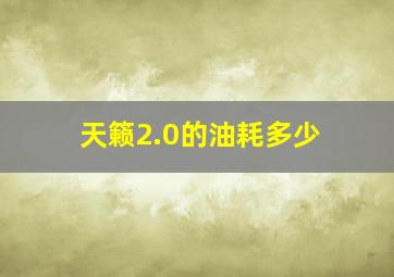 天籁2.0的油耗多少