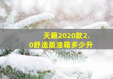 天籁2020款2.0舒适版油箱多少升