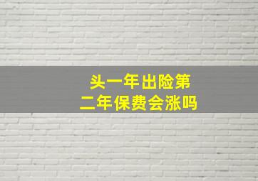 头一年出险第二年保费会涨吗