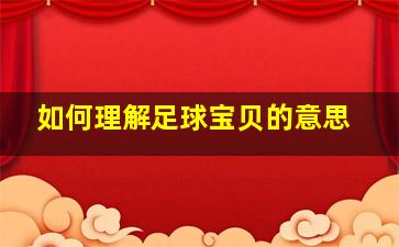 如何理解足球宝贝的意思