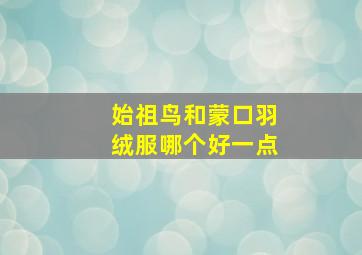 始祖鸟和蒙口羽绒服哪个好一点