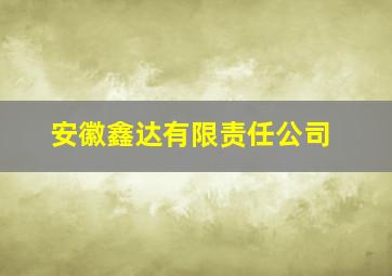 安徽鑫达有限责任公司