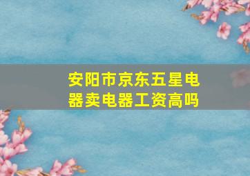 安阳市京东五星电器卖电器工资高吗