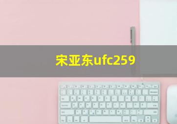 宋亚东ufc259