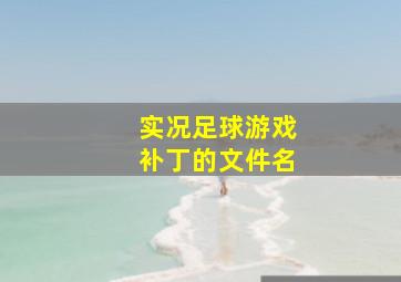 实况足球游戏补丁的文件名